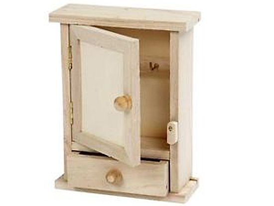 Small 15cm Wooden Craft Key Cabinet.jpg